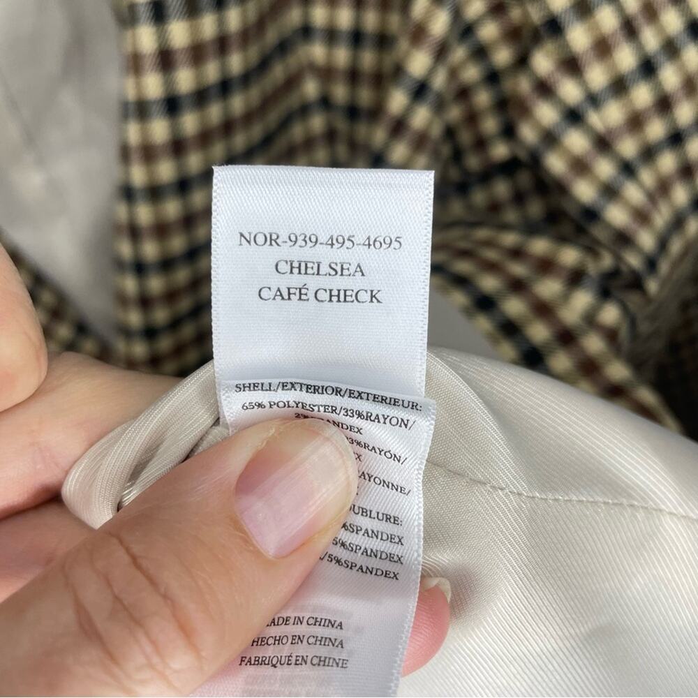 NWOT Rails Chelsea Double Breasted Blazer in Cafe Check Size XXL - Picture 9 of 10